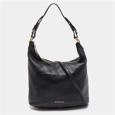 michael kors lupita schwarz hobo|MICHAEL Michael Kors Lupita Large Leather Hobo.